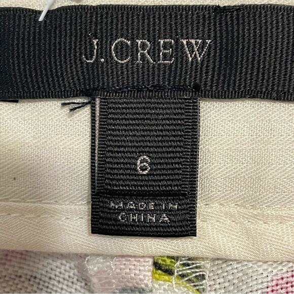 J. Crew Linen Lyocell City Scene‎ Tropical Trees Shorts Size 6 - Picture 4 of 7